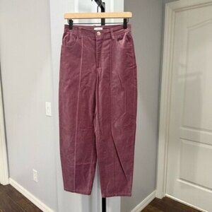 Current Air World Pant Womens Barrel Pink Purple corduroy Pants Size XS Velvet